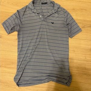 Southern Marsh Navy and White Striped Polo